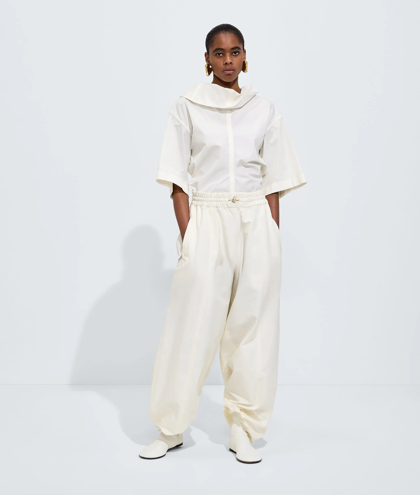 Compact Cotton Toile Pants - 1