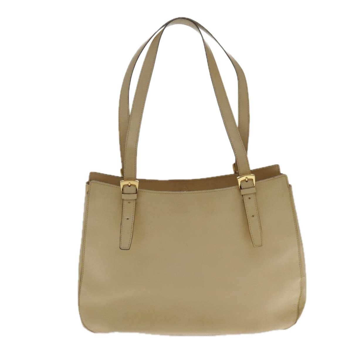 CELINE Tote Bag Leather Beige Gold - 2