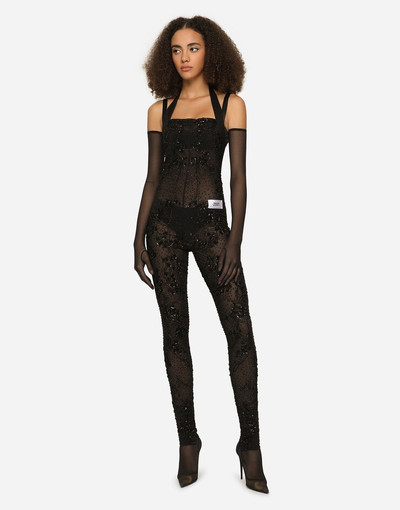Dolce & Gabbana Marquisette jumpsuit with embroidery outlook