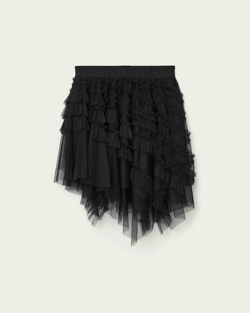 JAYDE RUFFLED TULLE MINI SKIRT - 1
