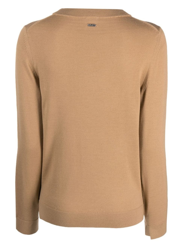 BOSS logo-plaque crew-neck jumper outlook
