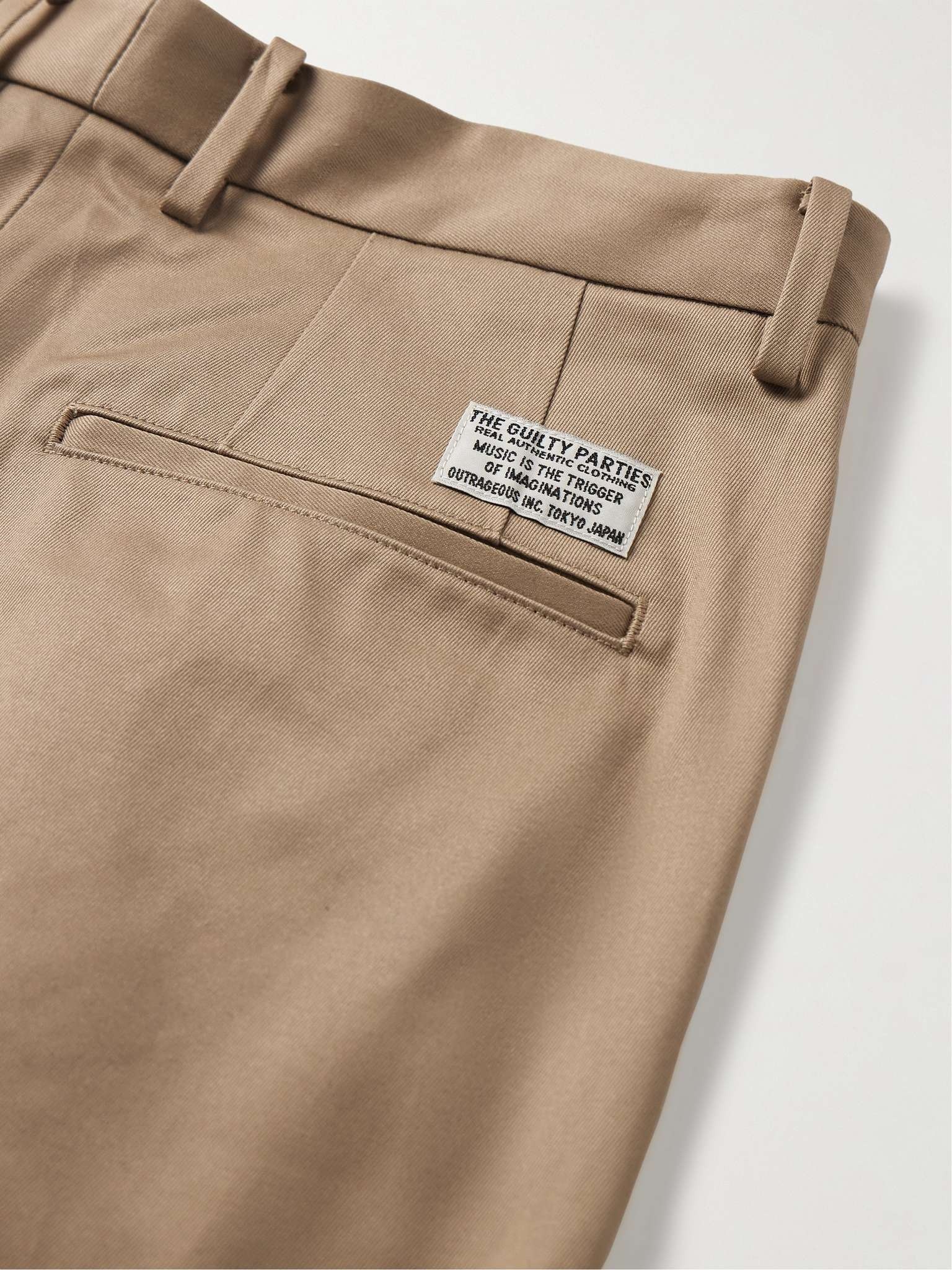 Straight-Leg Pleated Cotton-Twill Trousers - 5