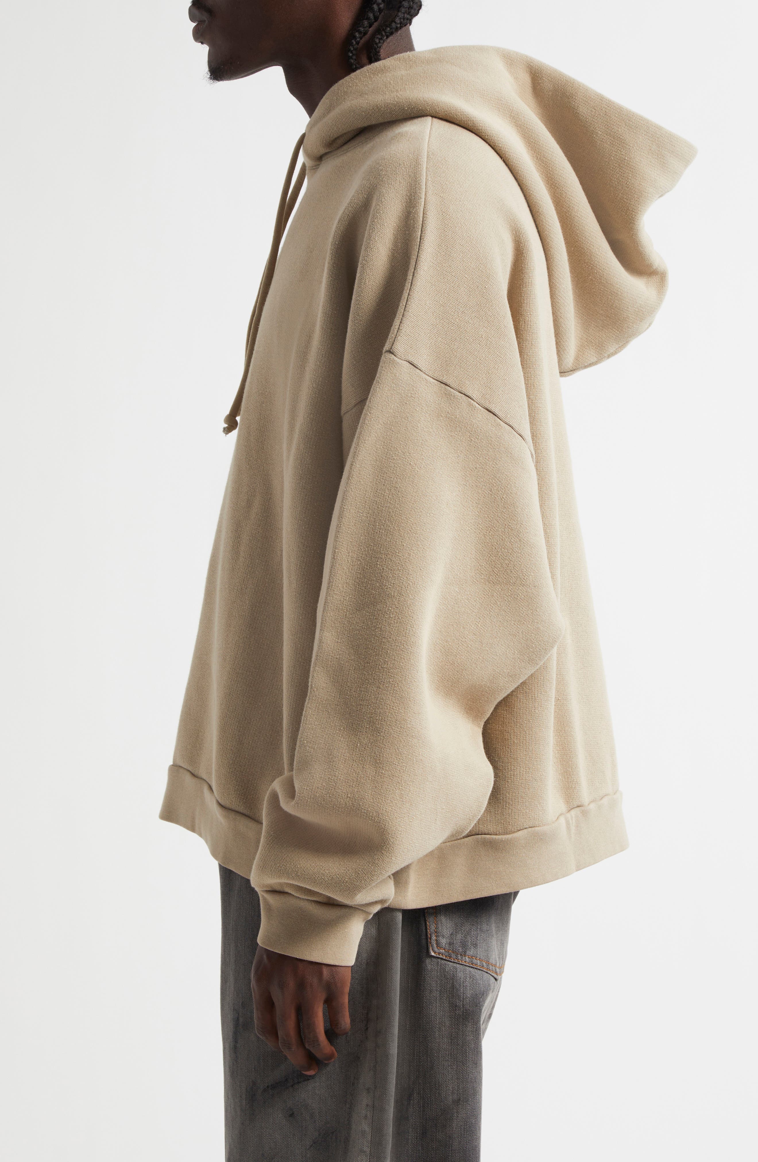 Acne Studios Gender Inclusive Relaxed Fit Hoodie in Concrete at Nordstrom - 4