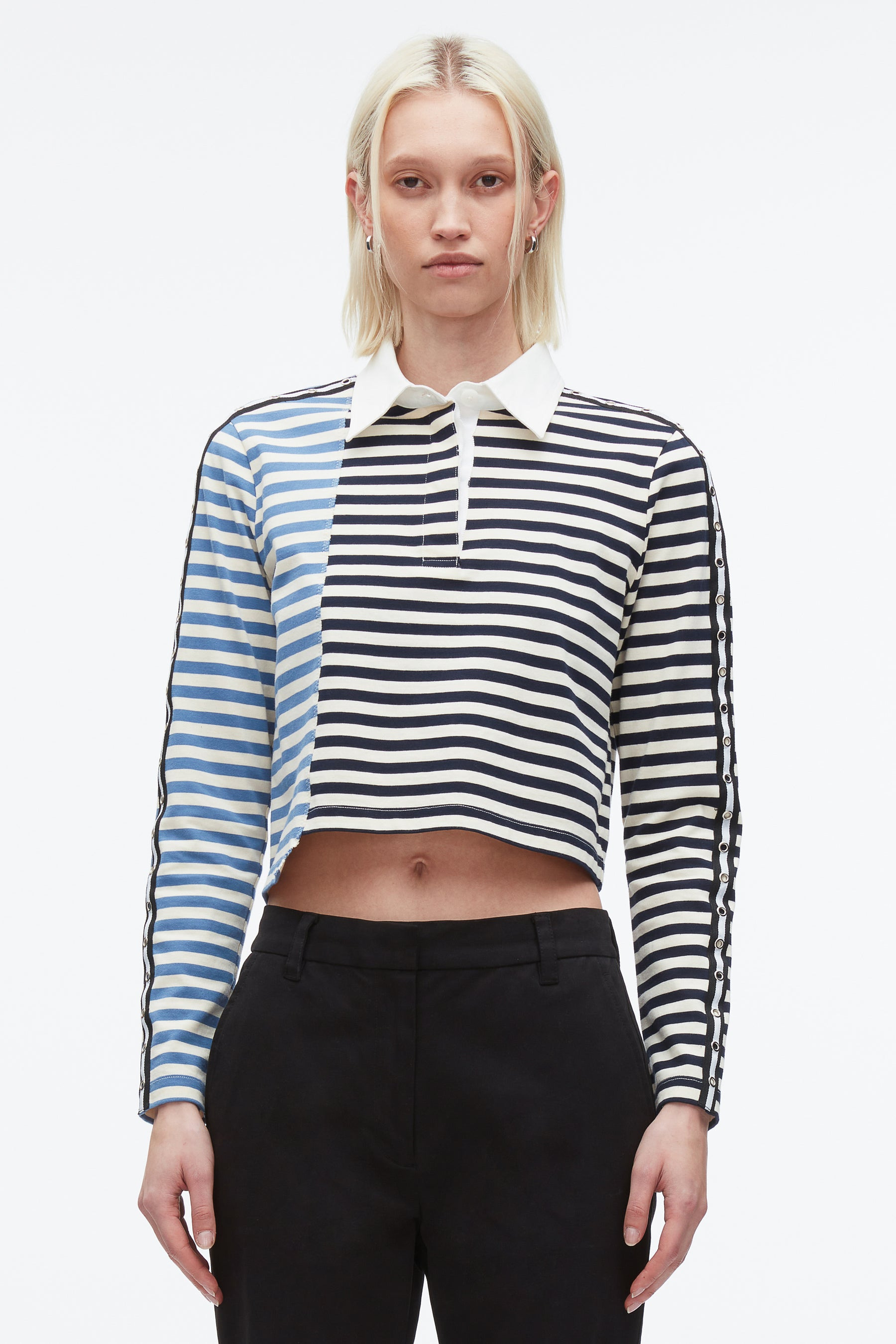 Patchwork Cropped Polo - 3
