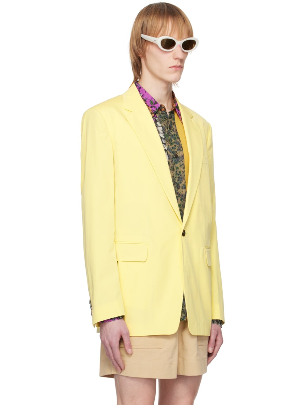 Yellow Notched Blazer - 2