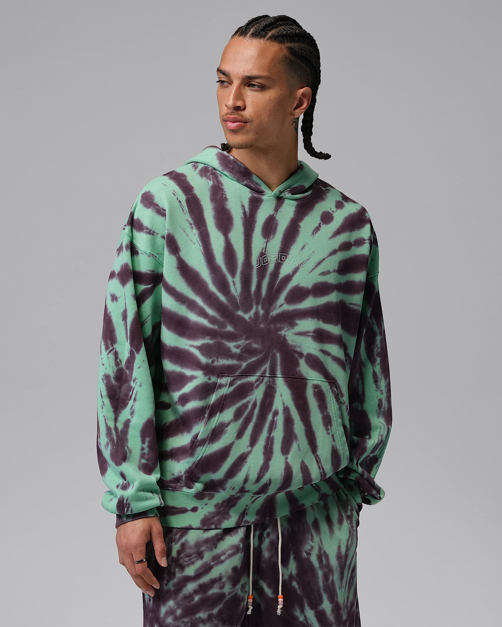 Jordan Brooklyn Fleece Men's Tie-Dye Pullover Festival Hoodie - 1
