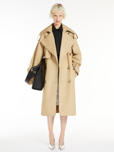 Sportmax RICAMO Cotton gabardine trench coat outlook