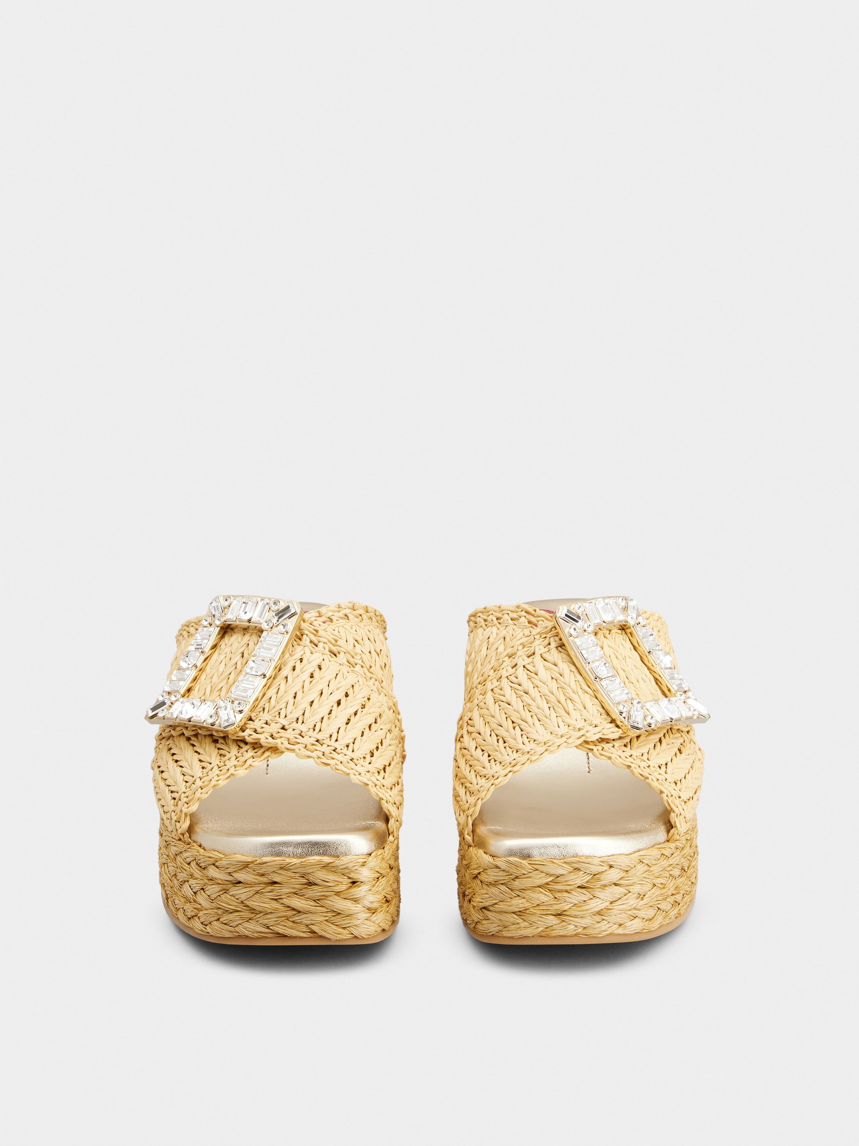 Wedge Mules in raffia - 6