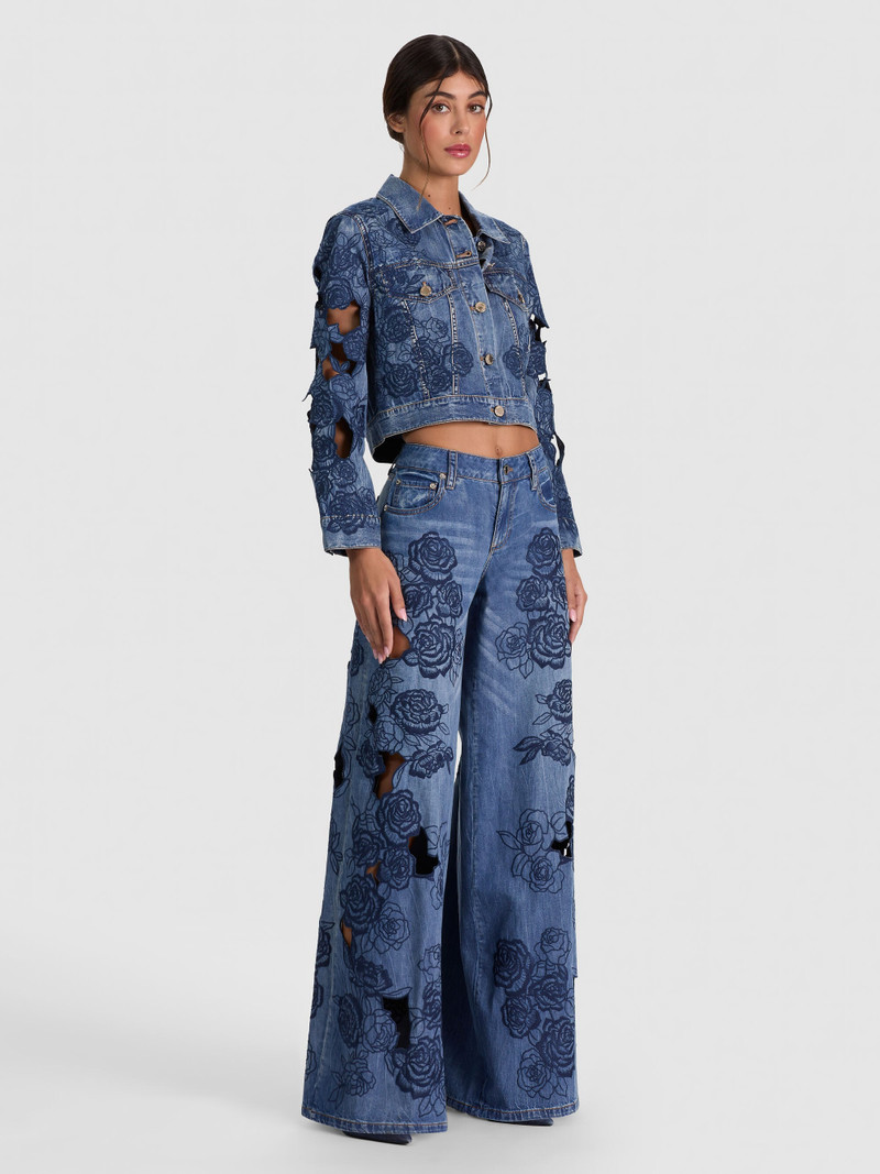 CHLOE LASER-CUT DENIM JACKET 6