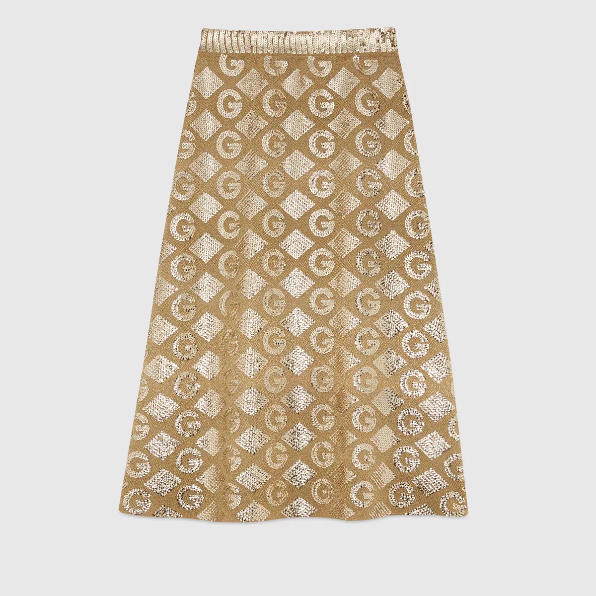 Lamé G rhombi jacquard skirt - 1