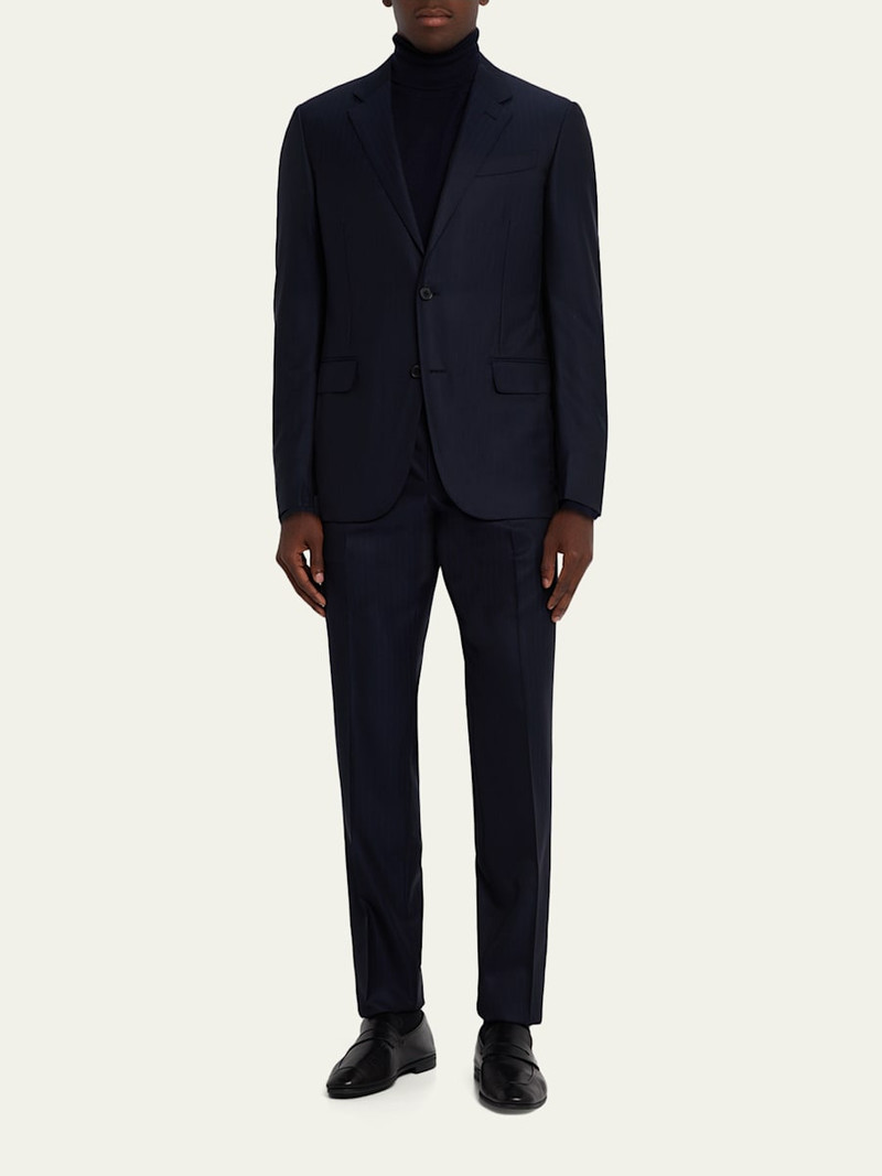 ZEGNA Men's Wool Tonal Stripe Two-Piece Suit outlook