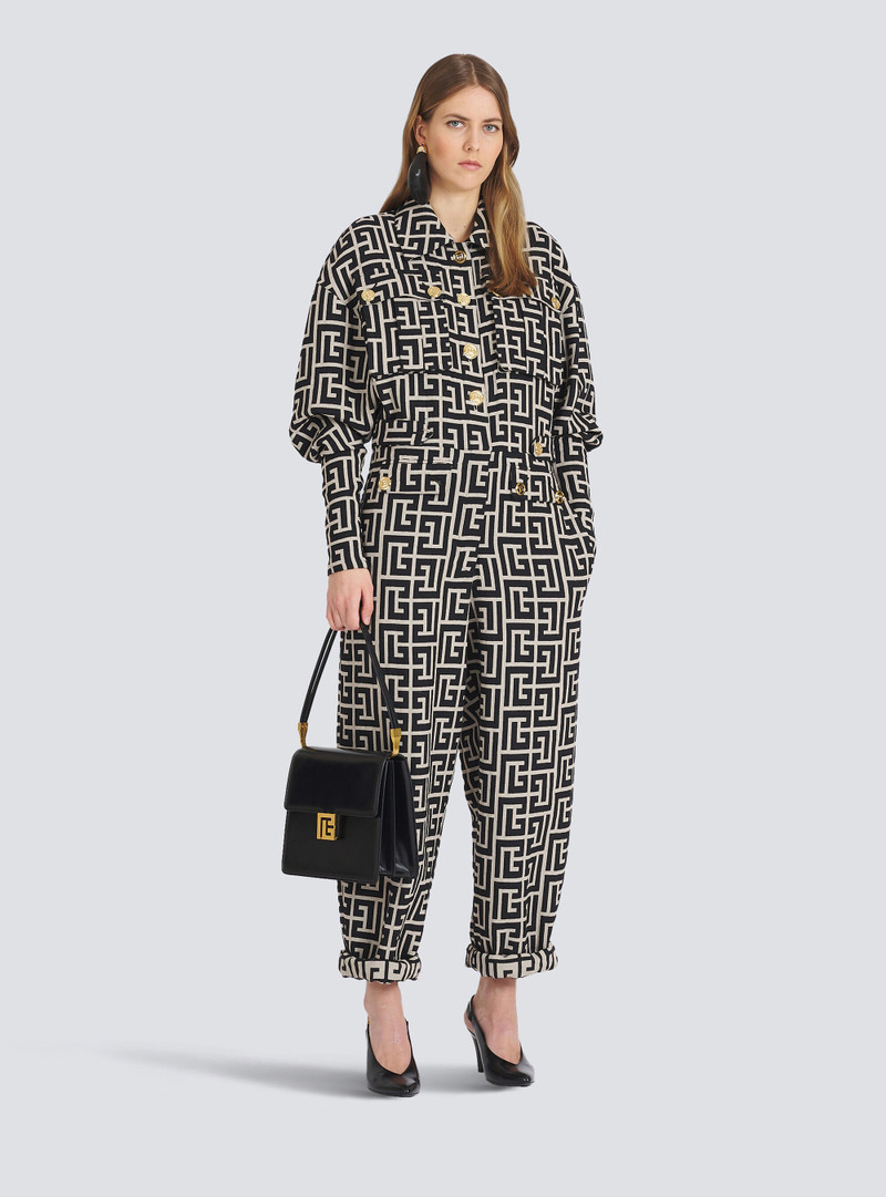 Balmain Balmain monogram wool jumpsuit outlook