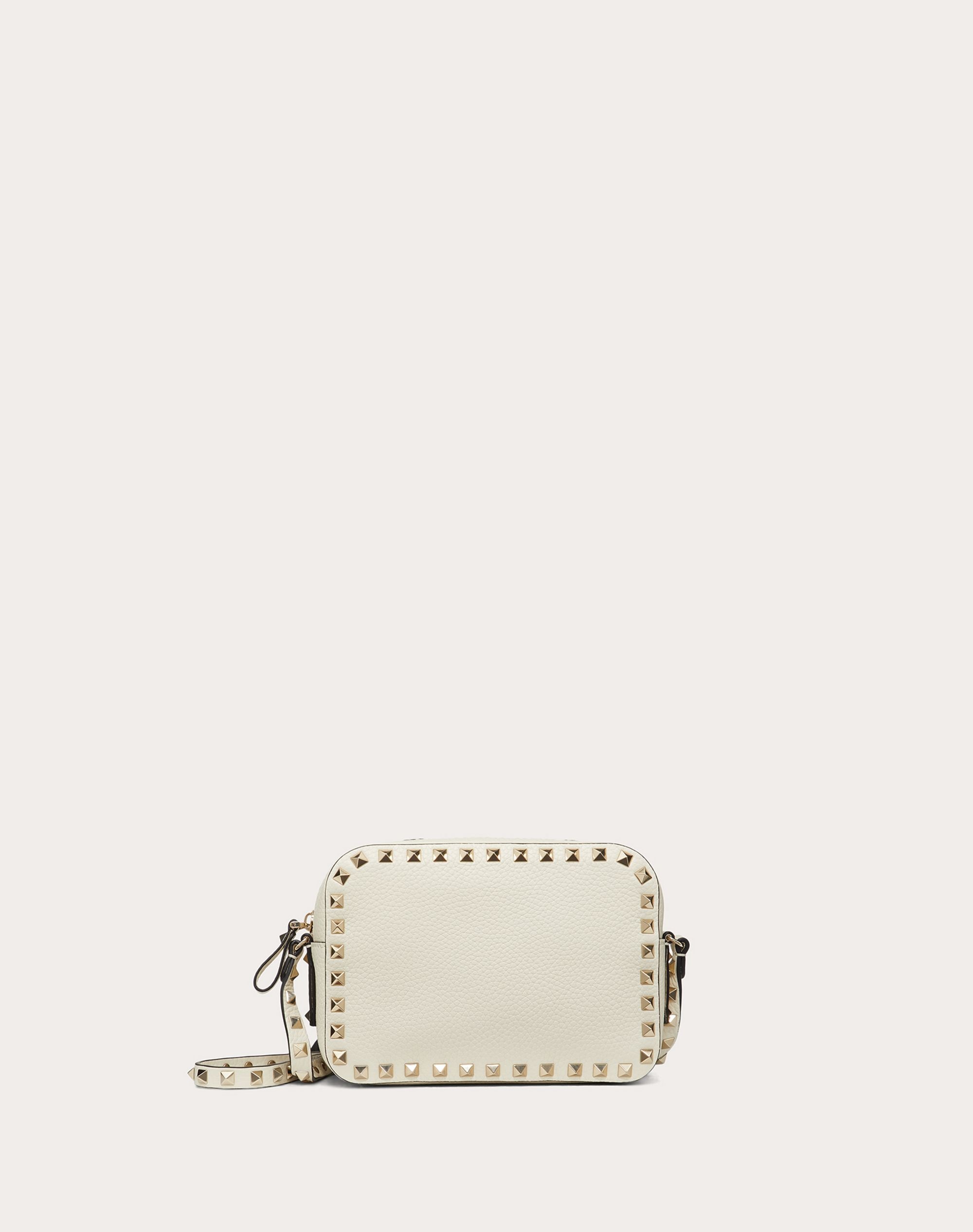 Small Rockstud Grainy Leather Crossbody Bag - 1