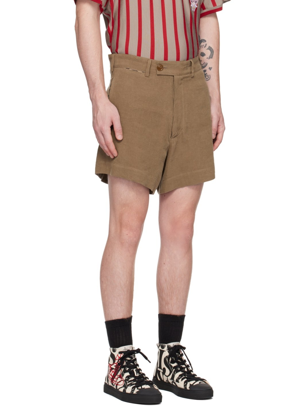 Brown Raf Bum Shorts - 2