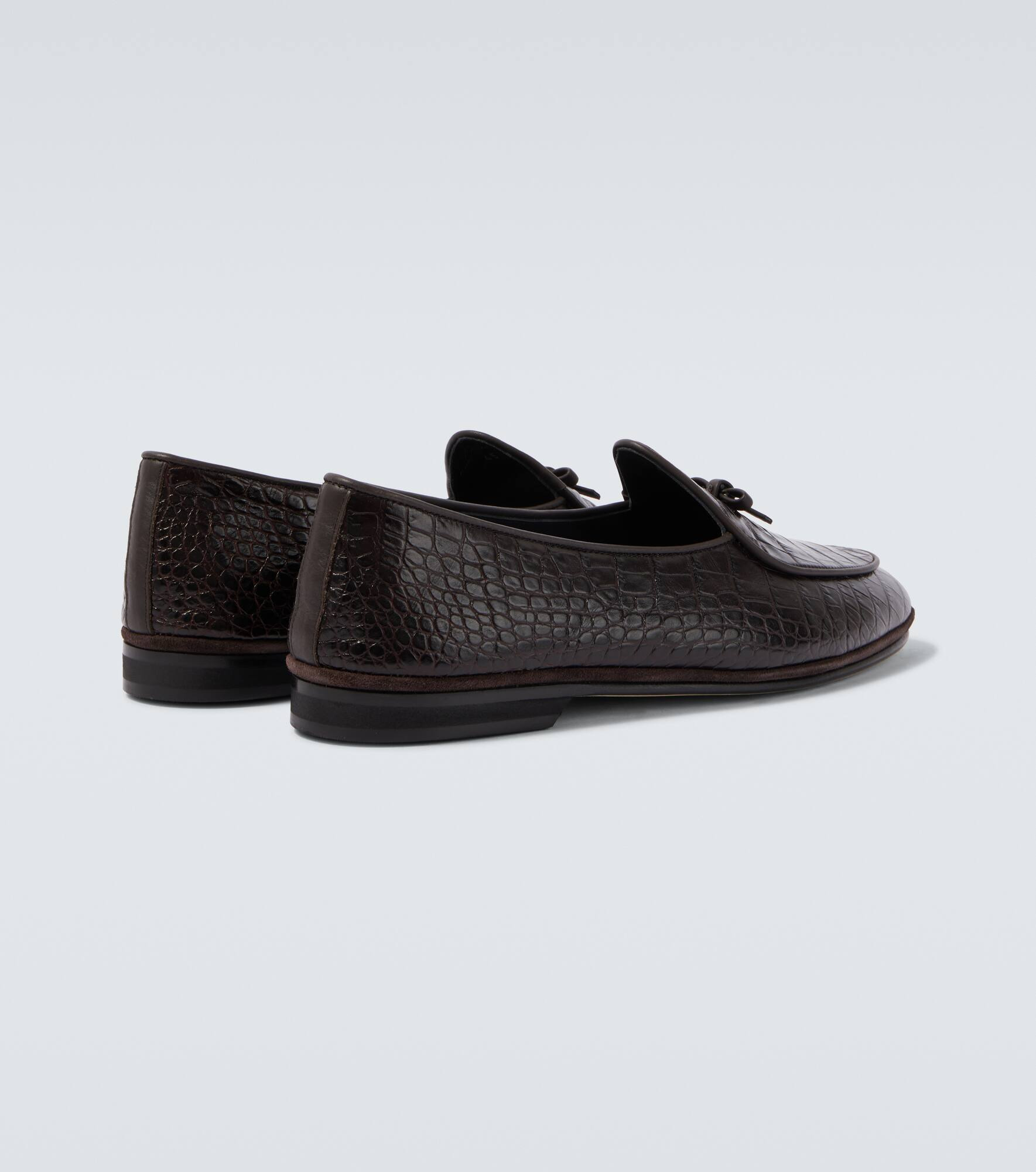 Marfy croc-effect leather loafers - 6