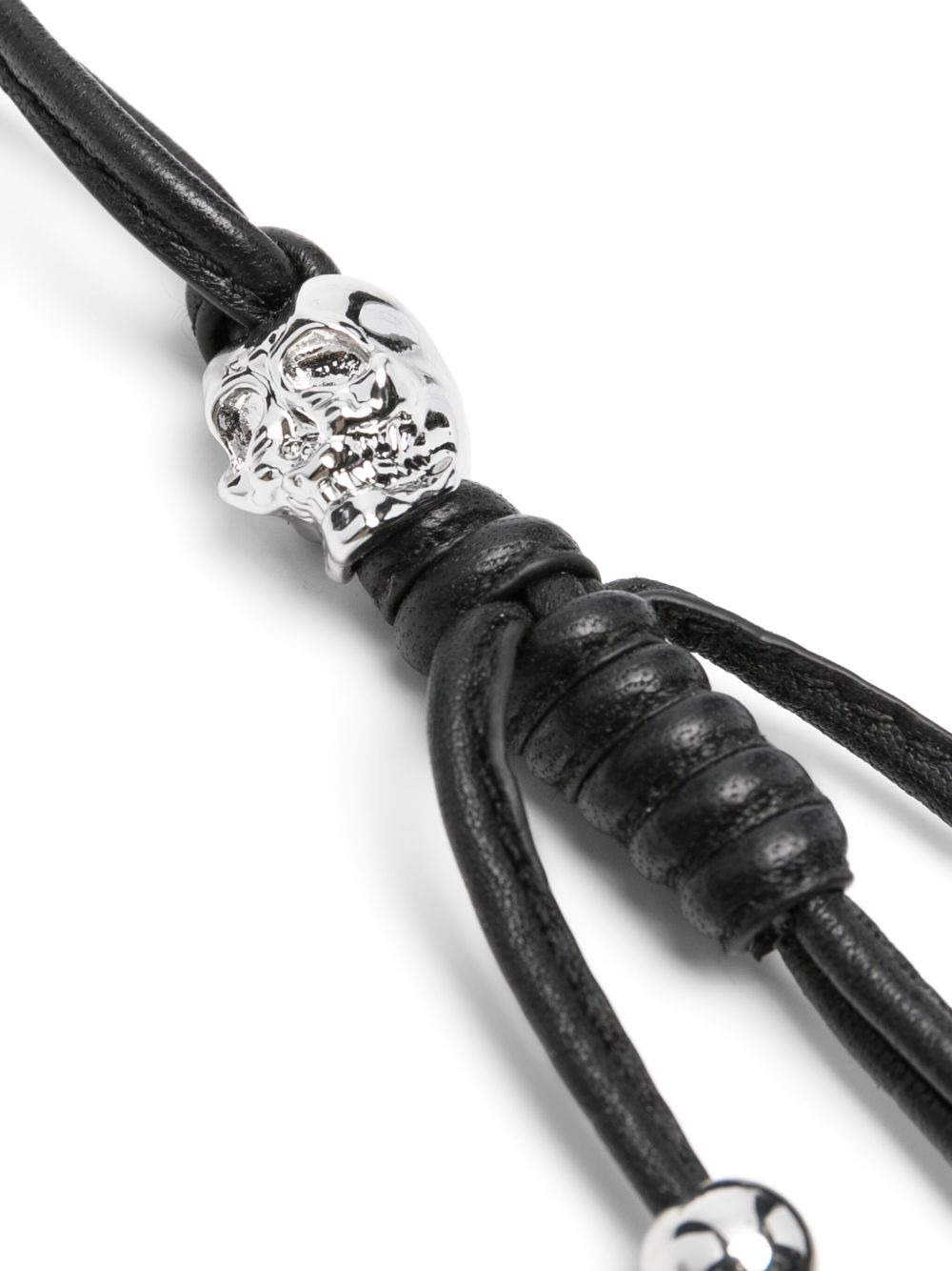 leather skull keyring - 2