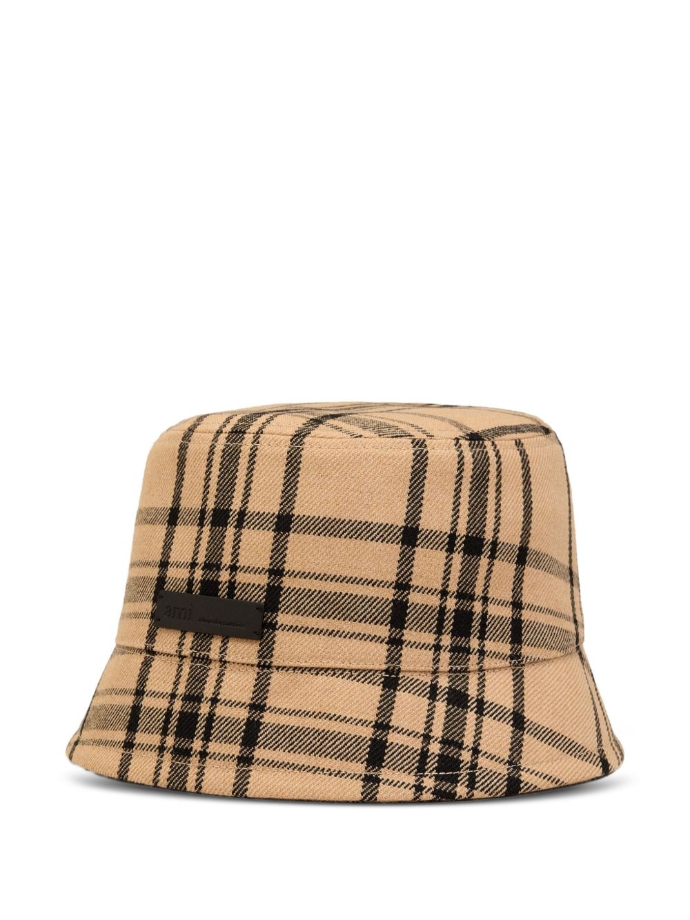 checked wool bucket hat - 2