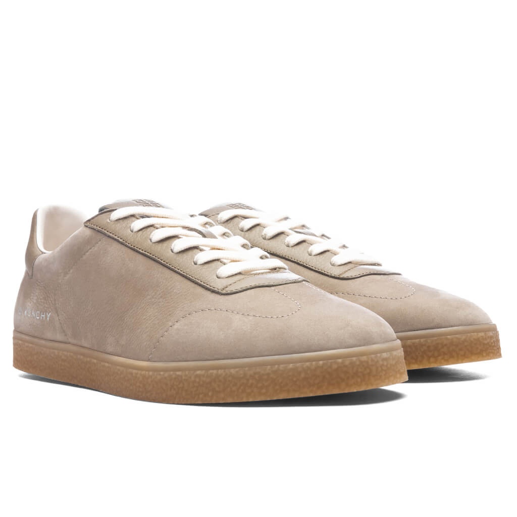 TOWN NUBUCK AND LEATHER SNEAKERS - KHAKI - 2
