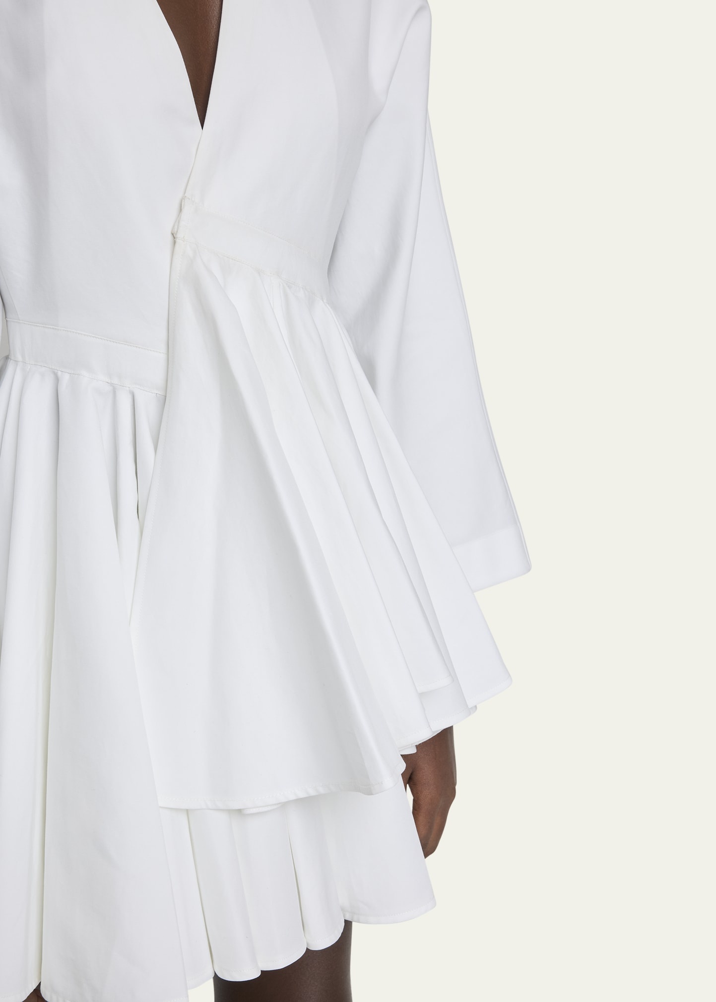 V-Neck Asymmetric Mini Shirtdress - 5