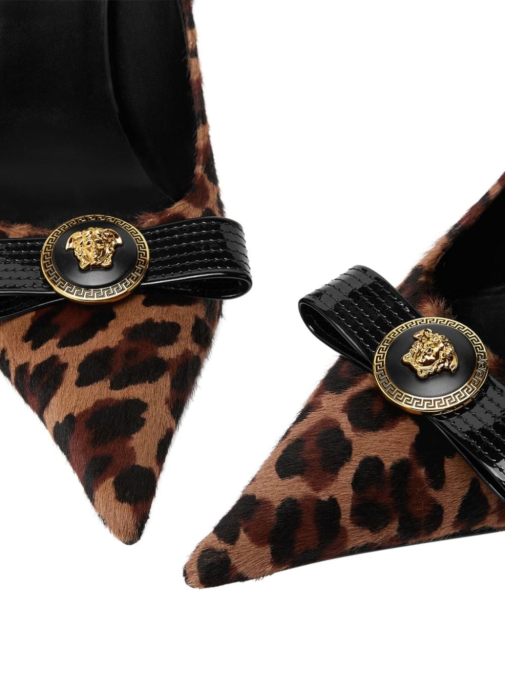 120mm Gianni Ribbon leopard pumps - 4