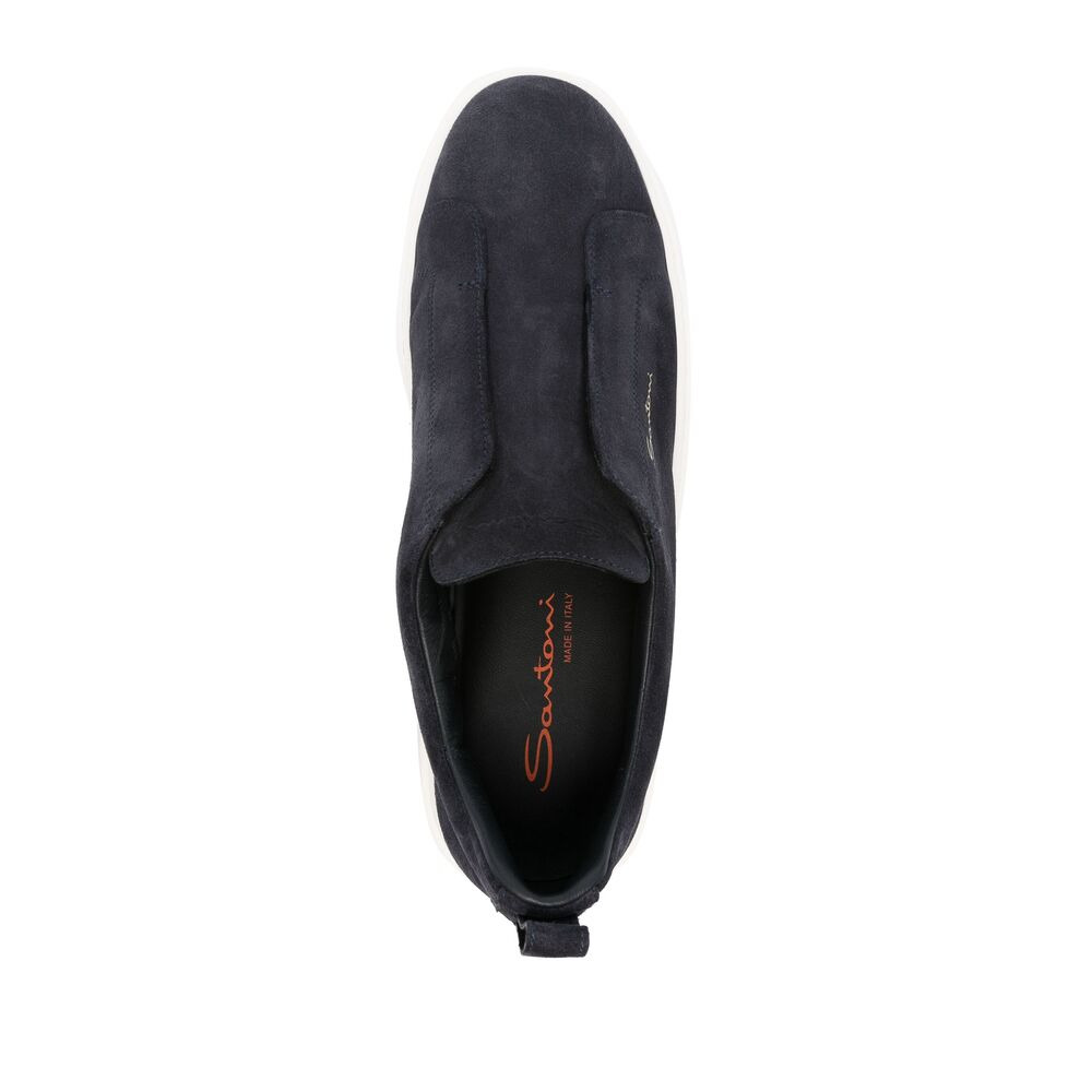 Santoni Blue Trainers - Slip-Ons Men - 4
