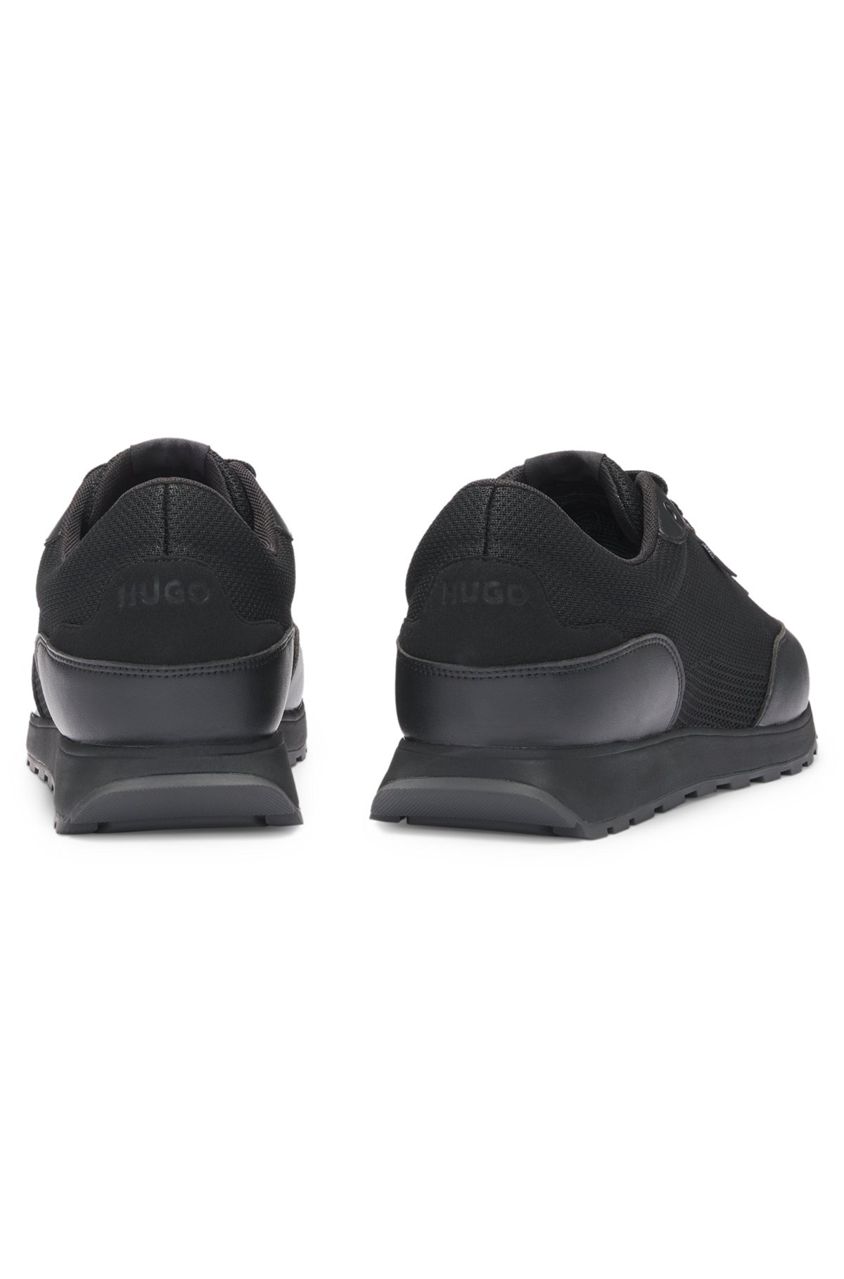 KNIT-EFFECT TRAINERS WITH FAUX-LEATHER TRIMS - 5