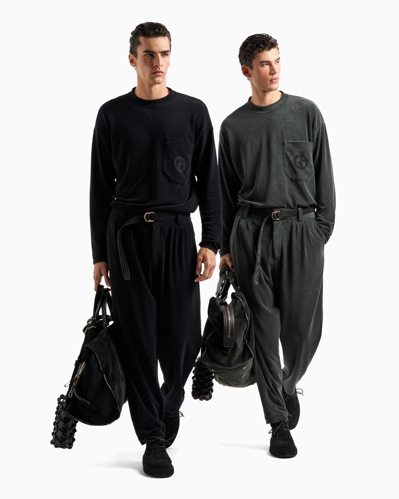 COTTON-BLEND SINGLE-DARTED TROUSERS 2