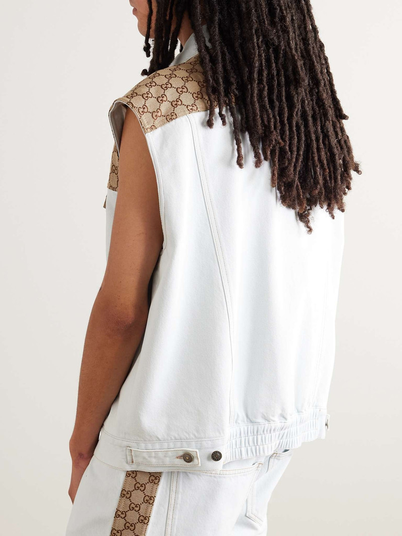 Monogram-Panelled Denim Gilet 4