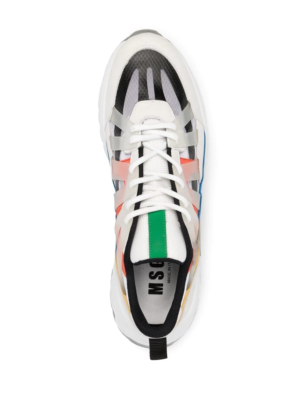 panelled low-top sneakers - 4