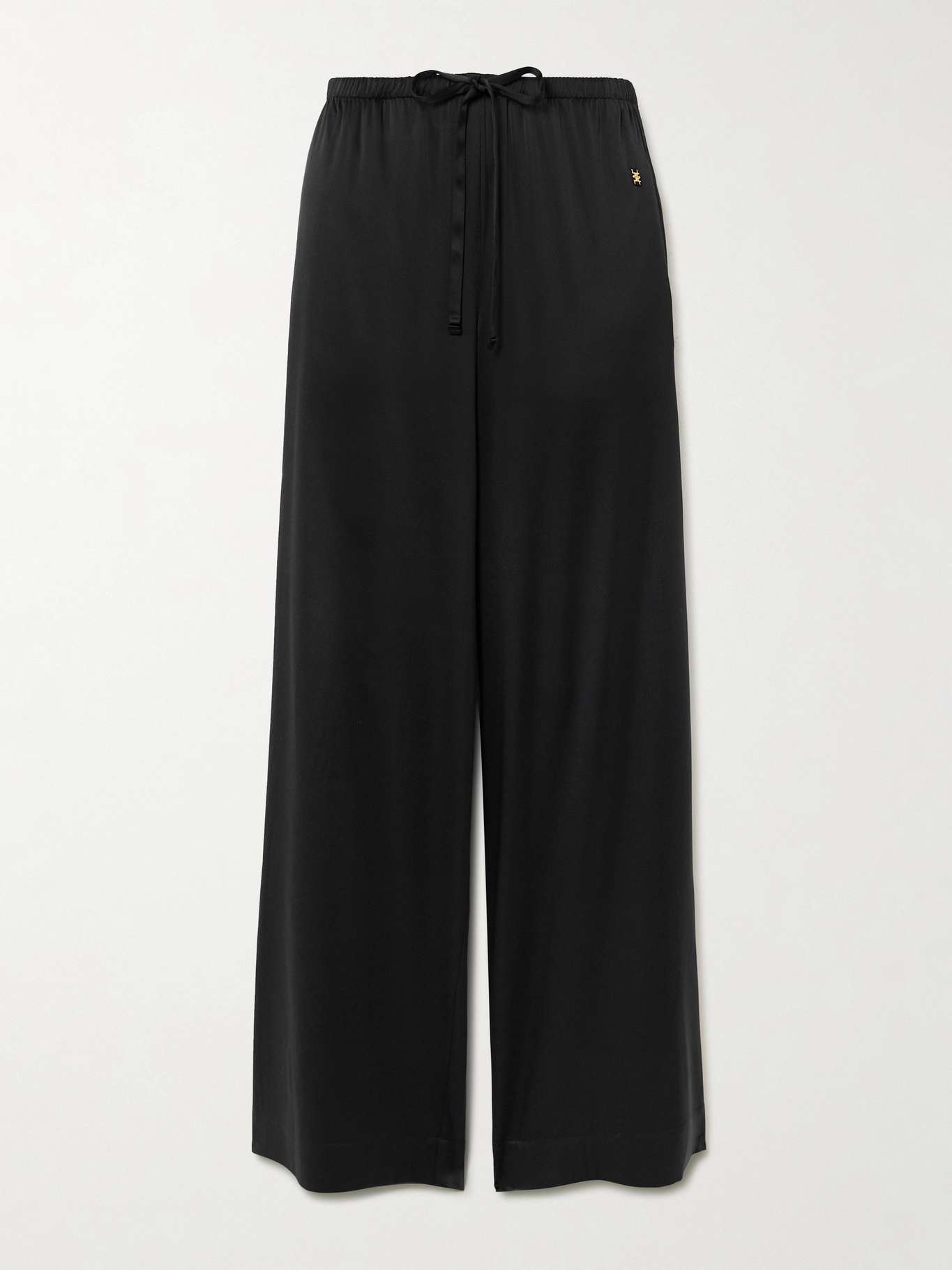 Brody silk-satin wide-leg pants Black - 1