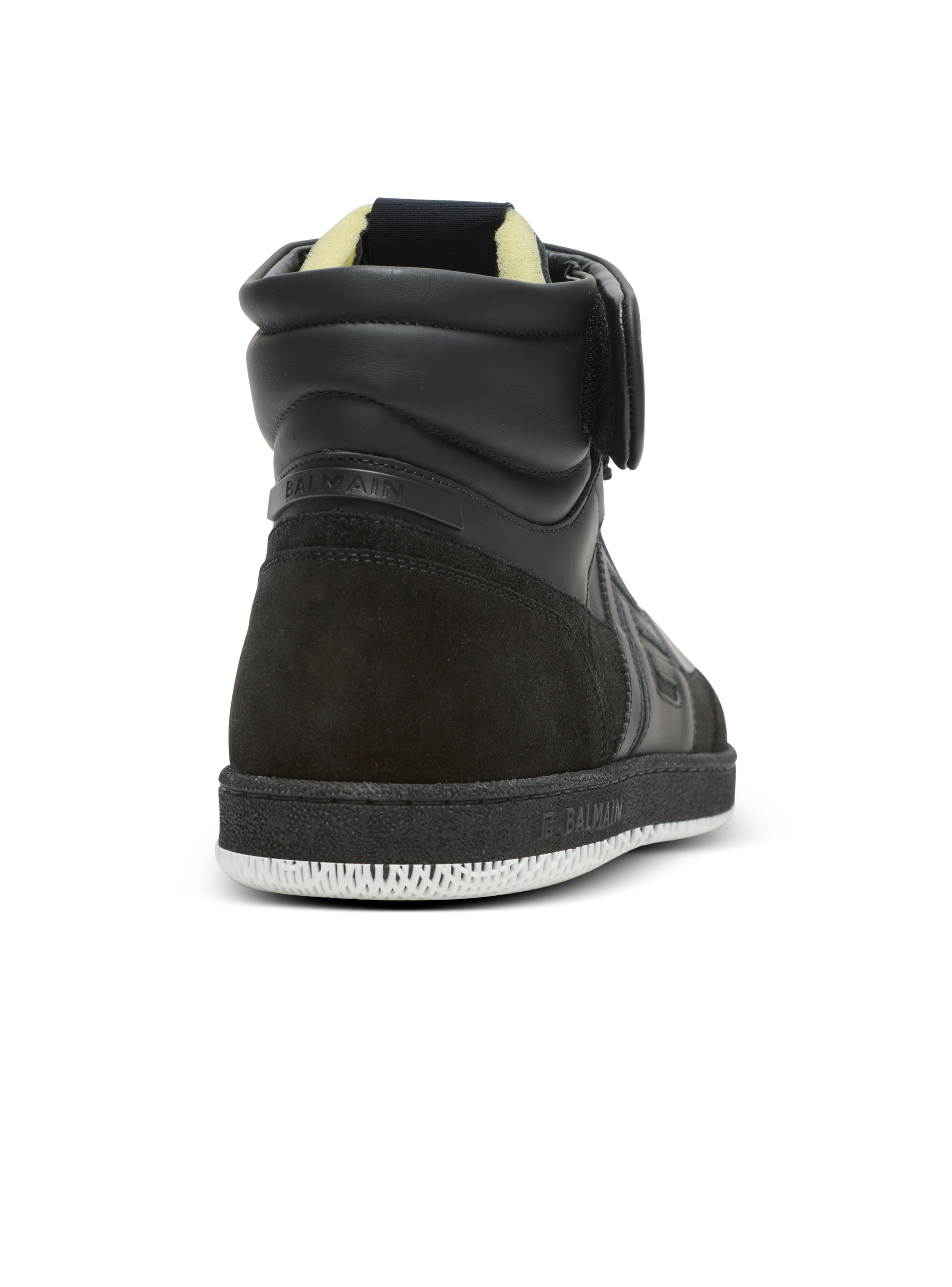 Balmain Swan Mid-Top trainers in calfskin and suede - 8