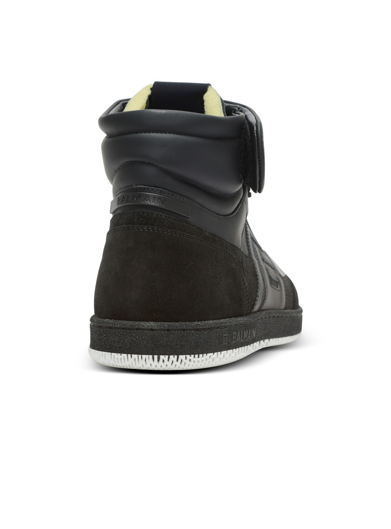 Balmain Balmain Swan Mid-Top trainers in calfskin and suede outlook