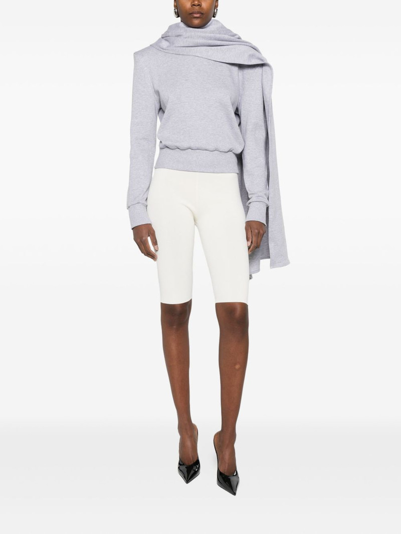 MAGDA BUTRYM draped-detail crew-neck sweatshirt outlook