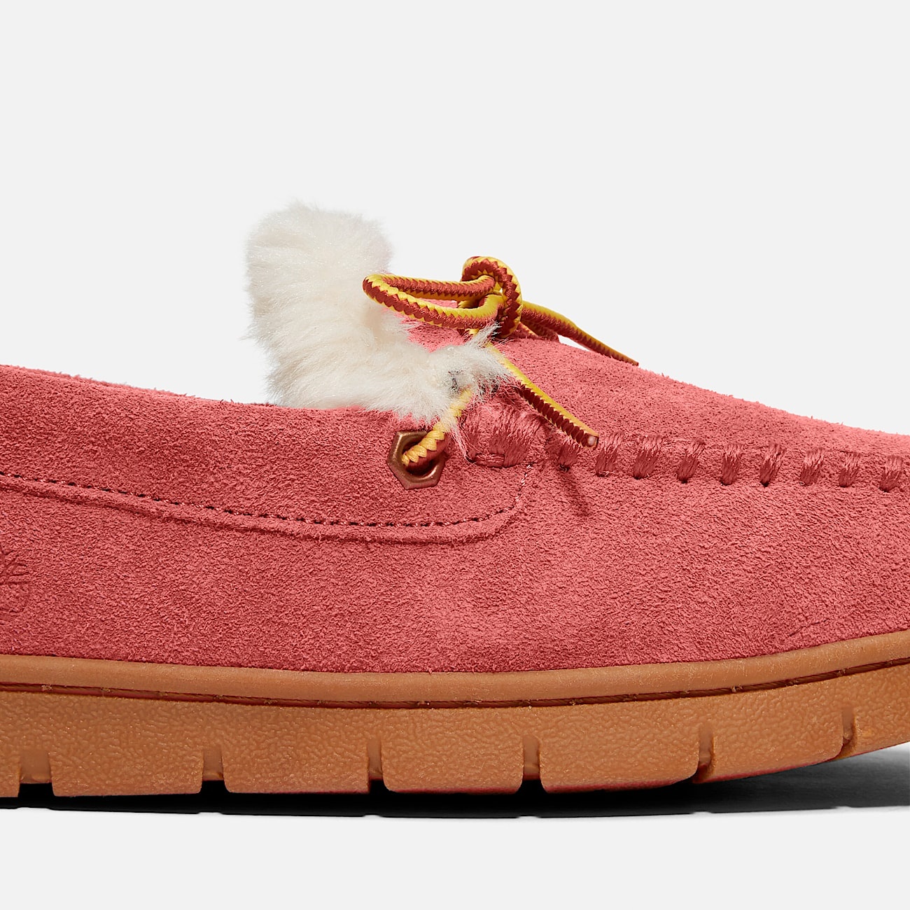Women's Faux-Fur Tie Moccasin - 7