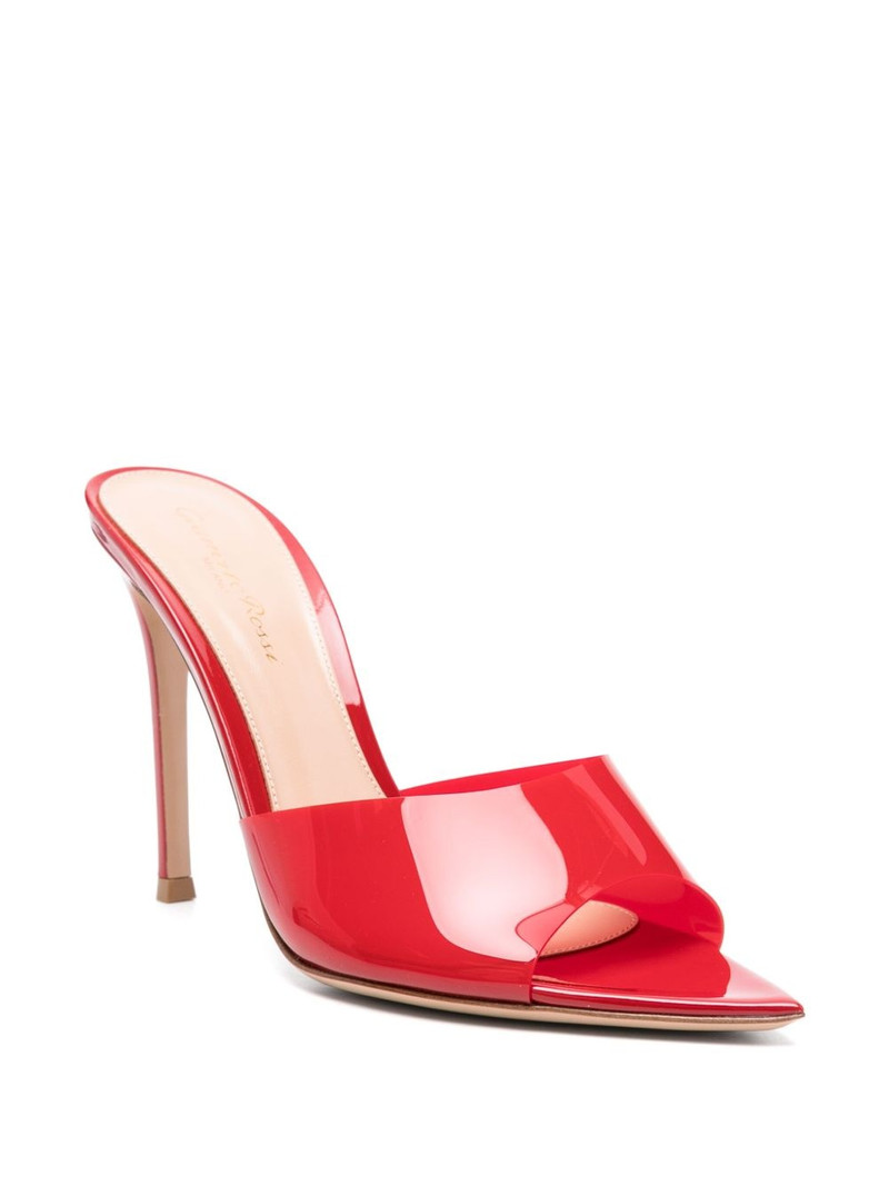 Gianvito Rossi 100mm leather heeled mules outlook
