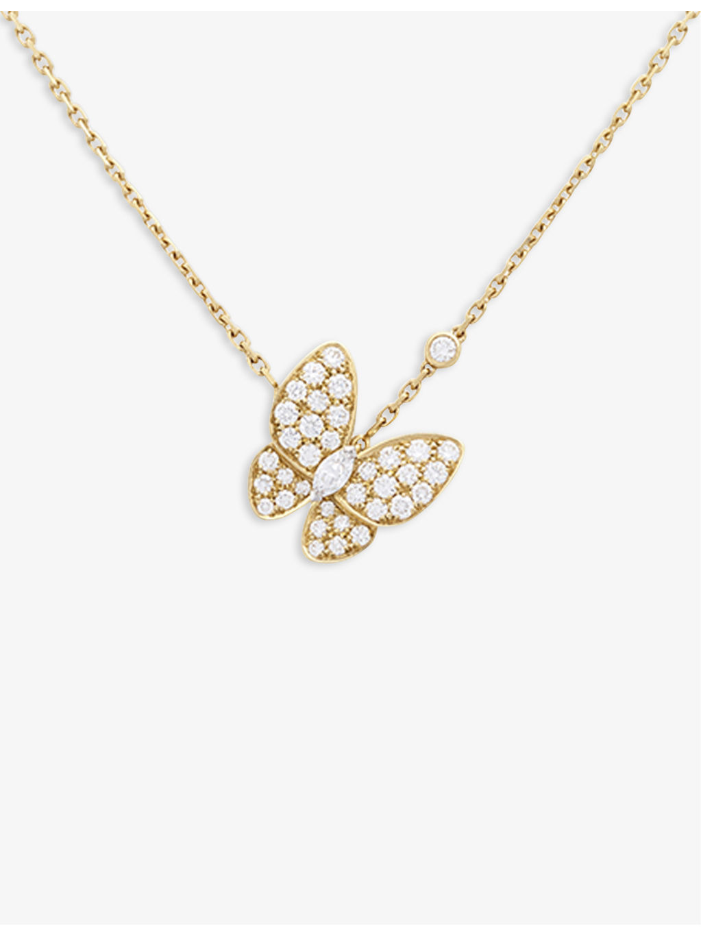 Two Butterfly 18ct yellow-gold and diamond pendant - 2