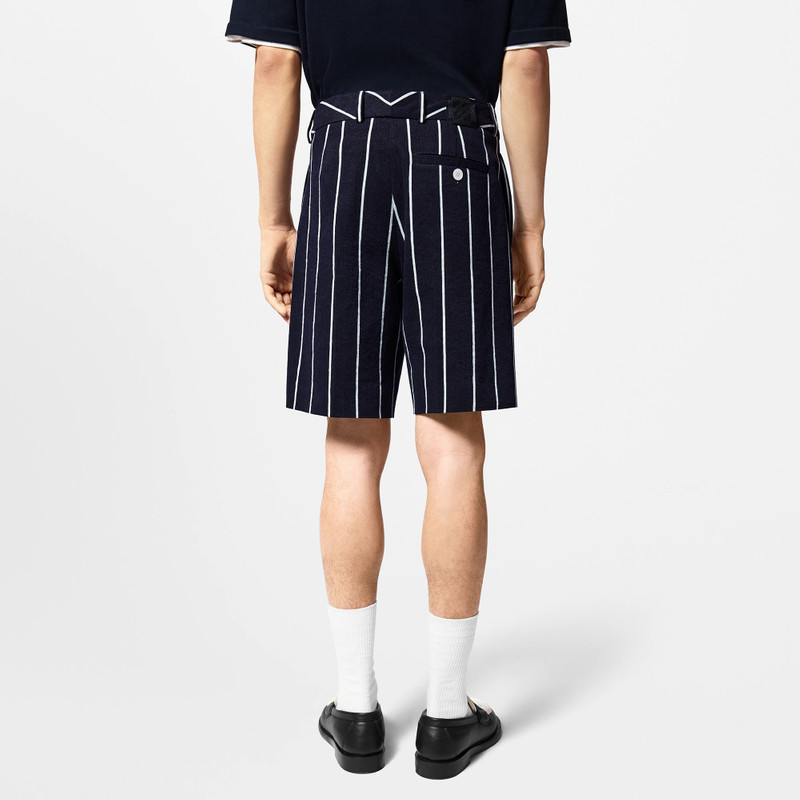 Linen And Cotton Blend Tailored Shorts 5