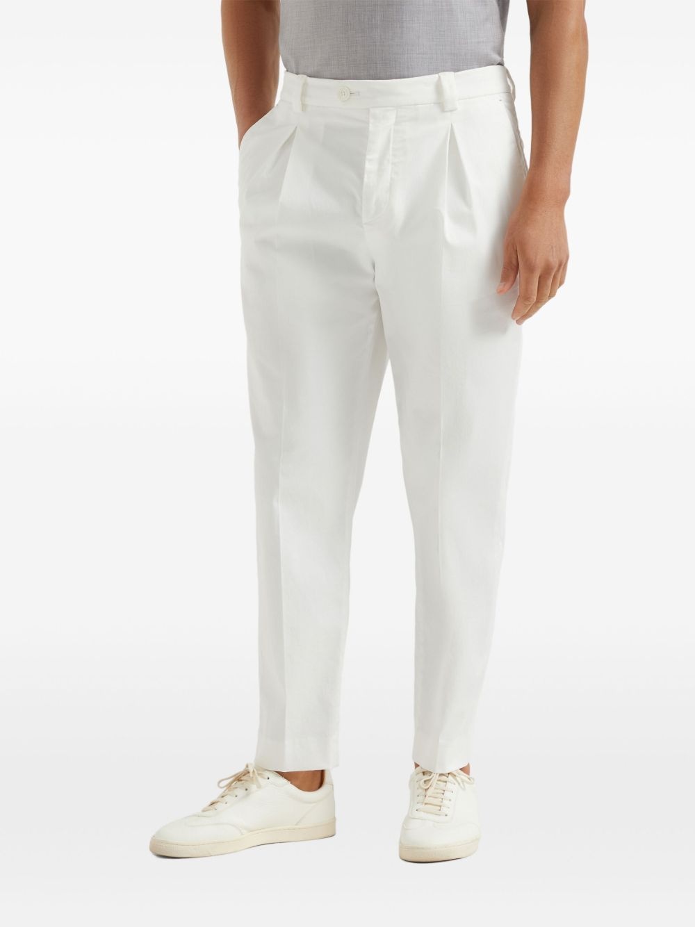 gabardine-weave trousers - 3