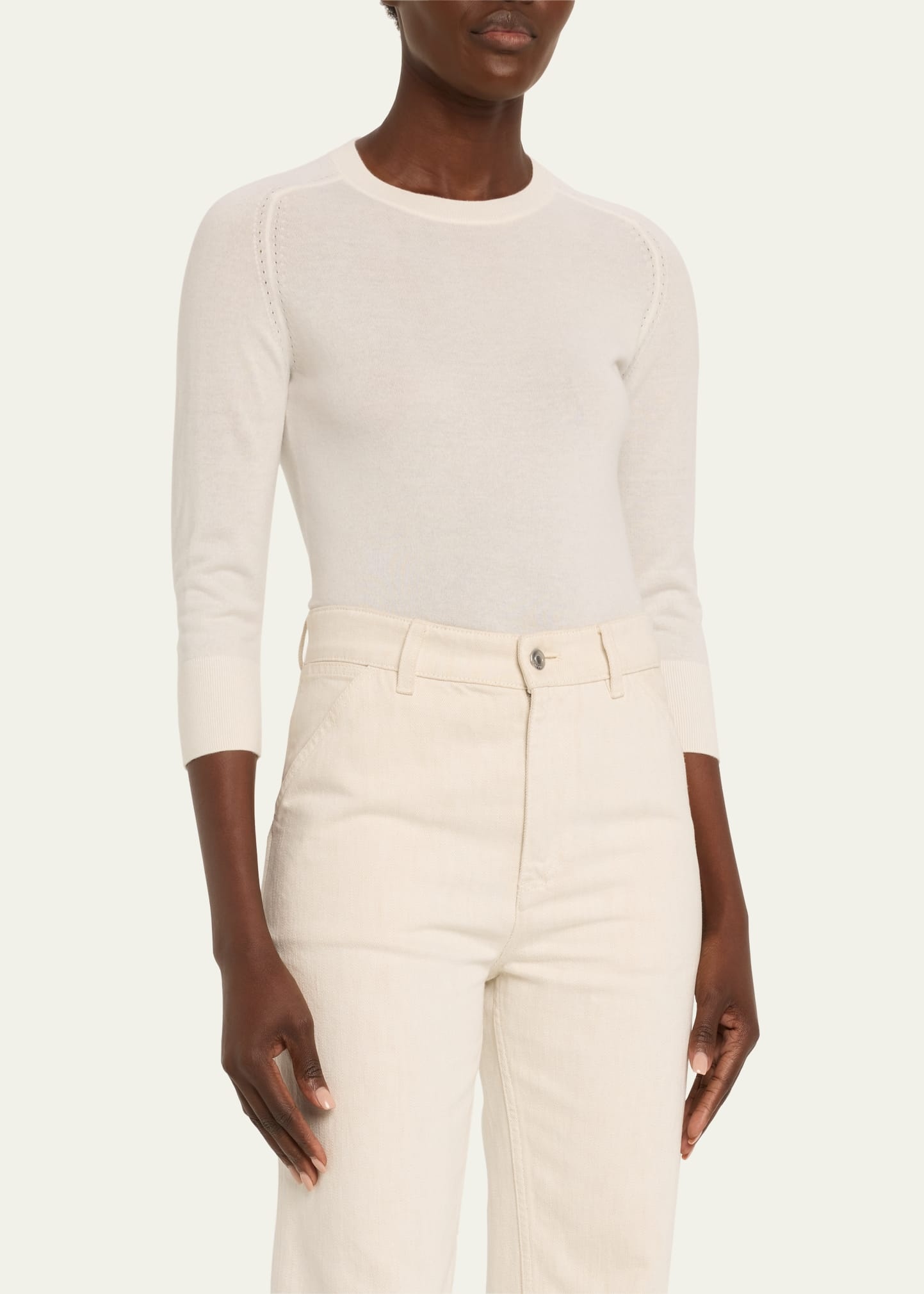 Girocollo Manica Neo Piuma Cashmere Sweater - 4