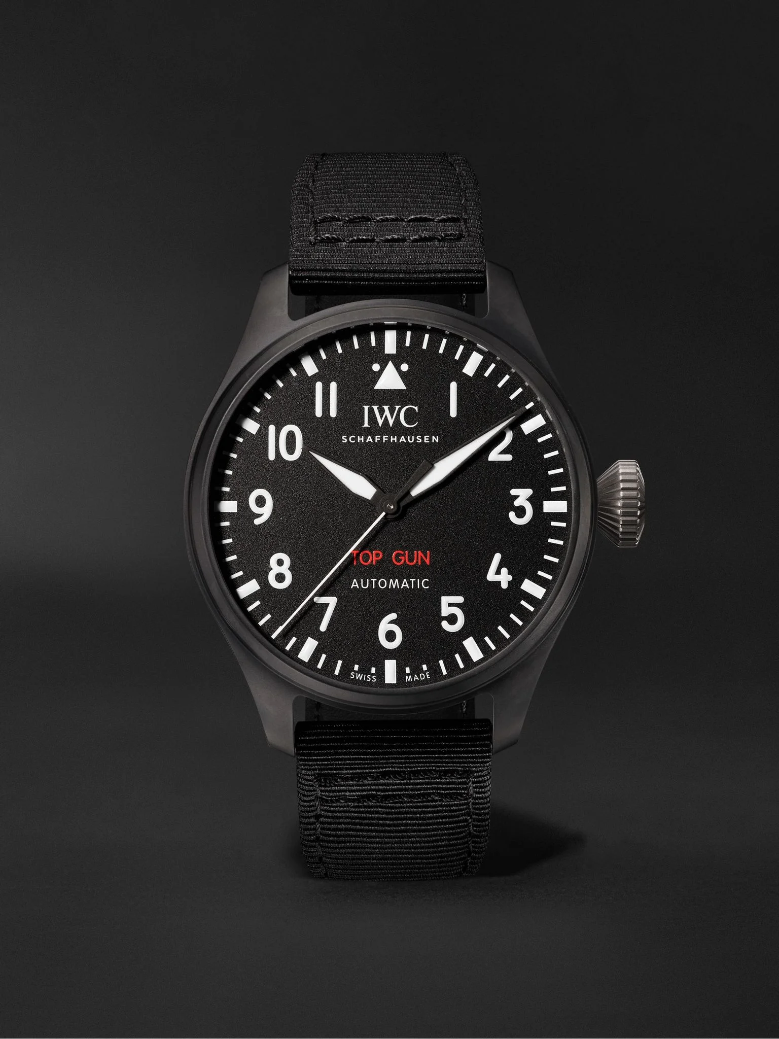 Big Pilot's TOP GUN Automatic 43.8mm Ceramic And Textile Watch, Ref. No. IWIW329801 Black - 1