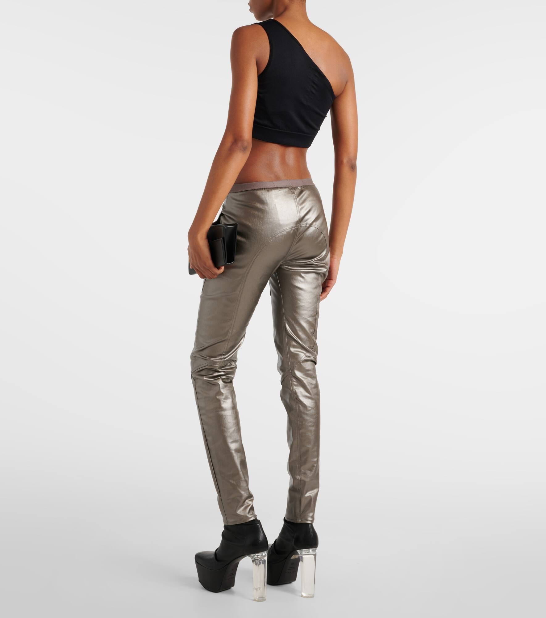 Metallic denim leggings - 3
