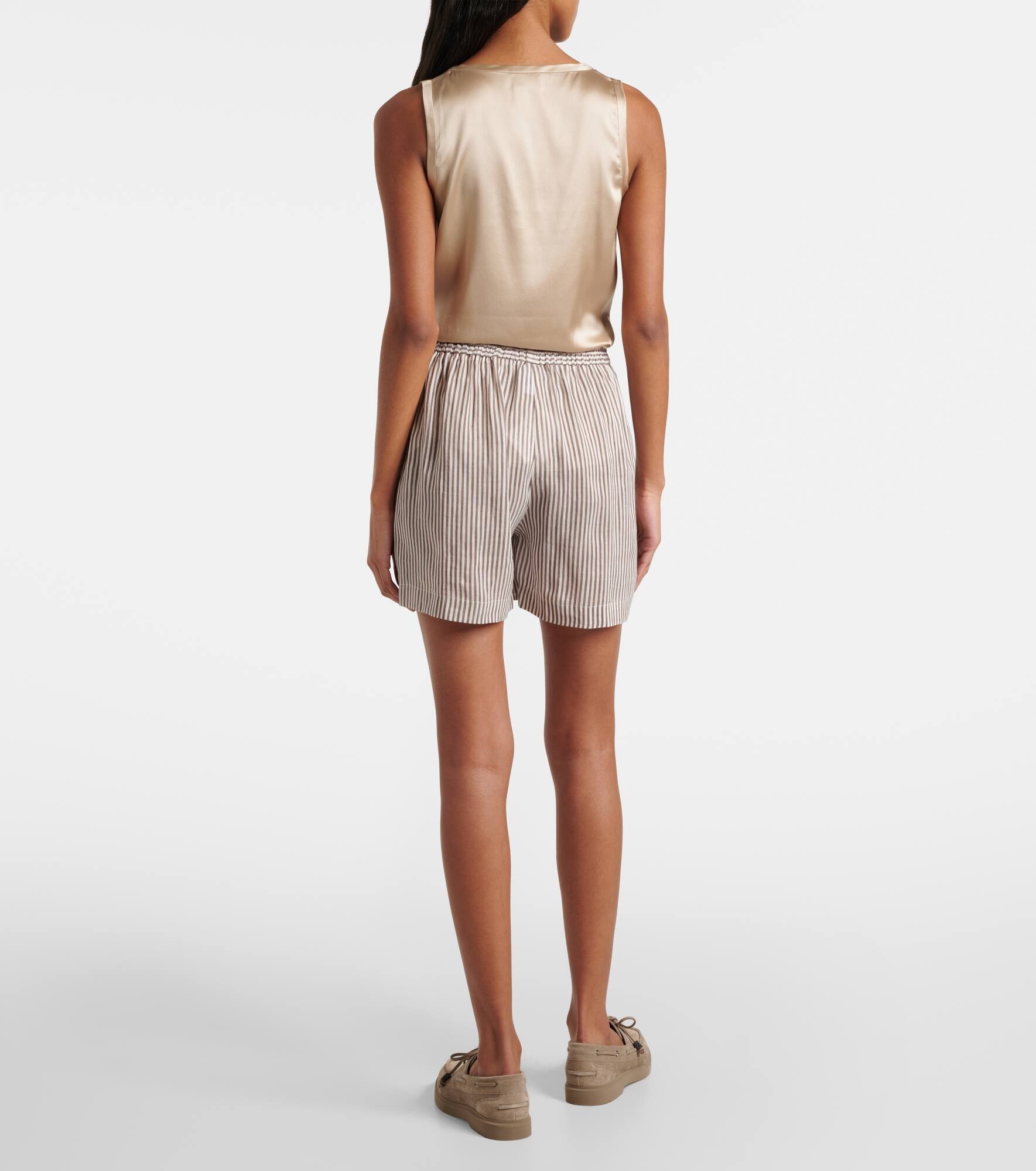 Linen and silk Bermuda short - 3