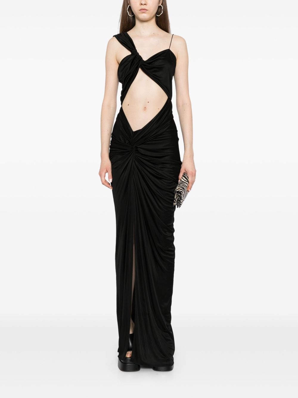 glossy jersey gown - 2
