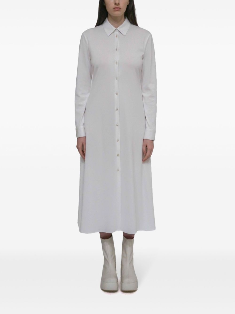 cotton shirt dress - 2