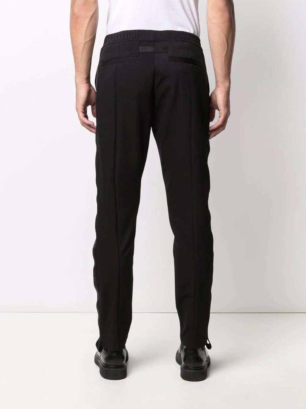 buckle-detailed skinny track pants - 4