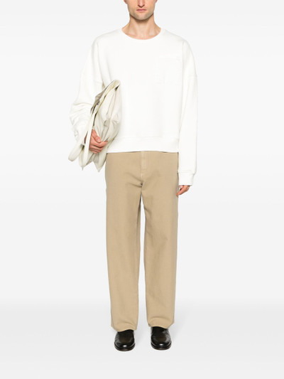 The Row Neutral Marlon Straight-Leg Trousers outlook