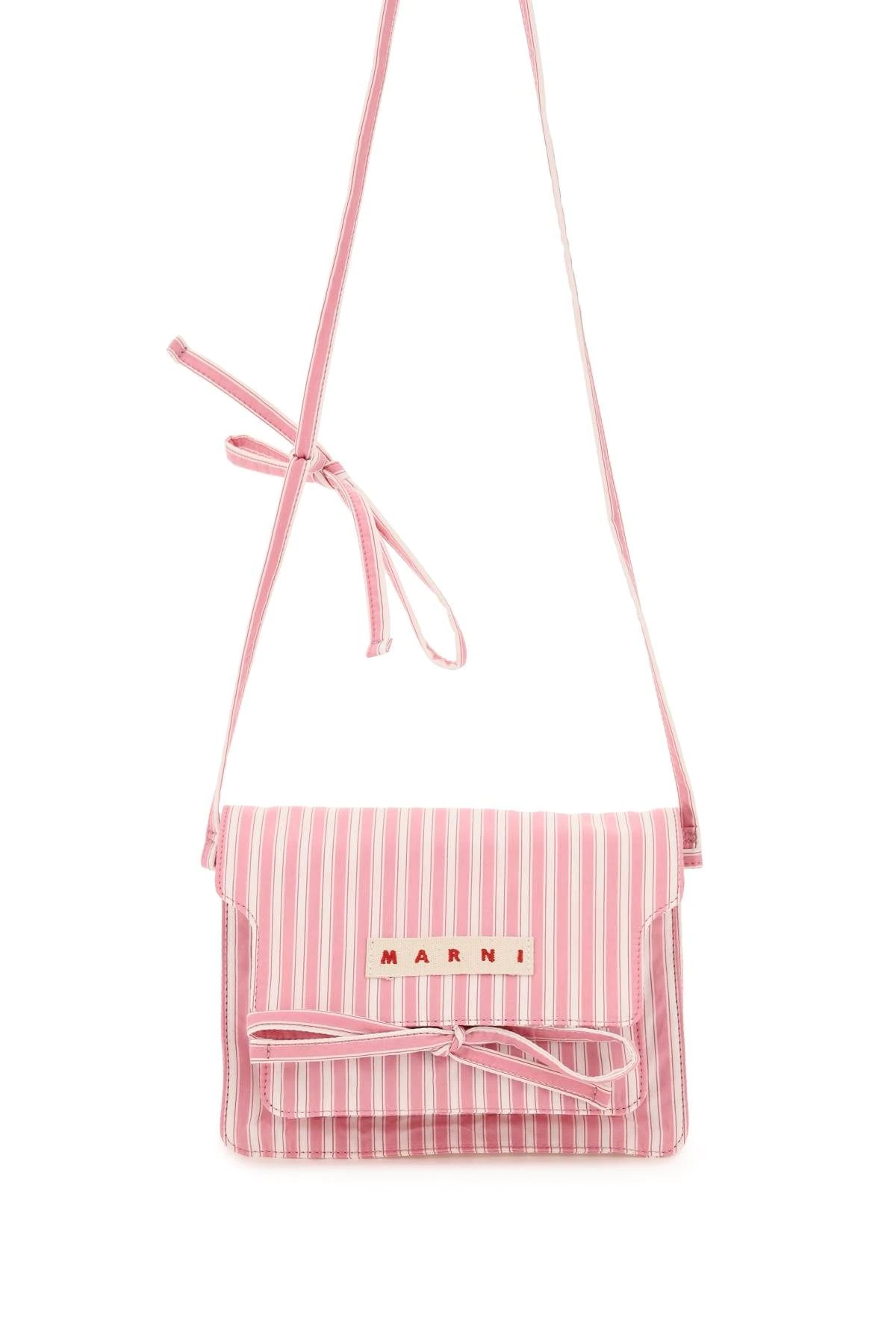 STRIPED CANVAS MEDIUM TRUNK BAG - 1