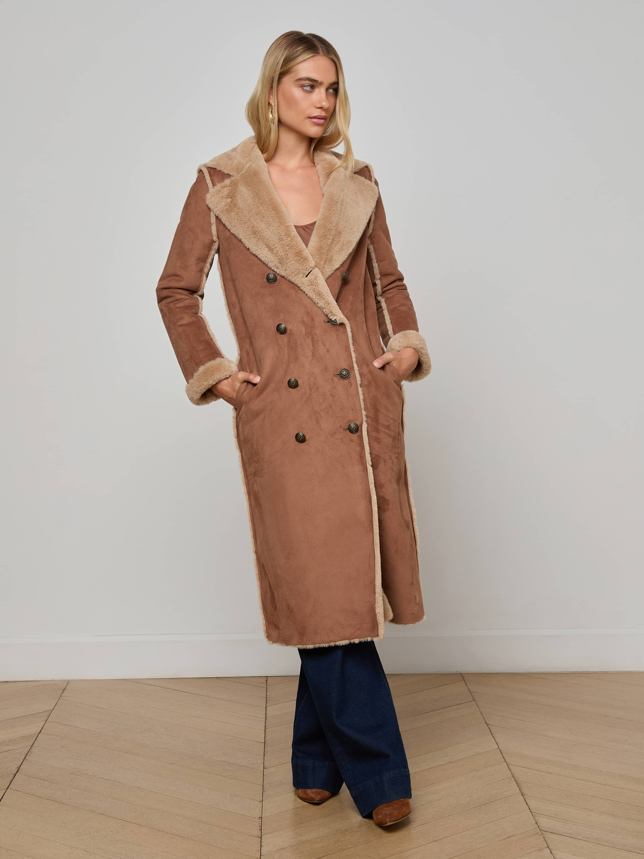 Citron Faux Fur Maxi Coat - 4