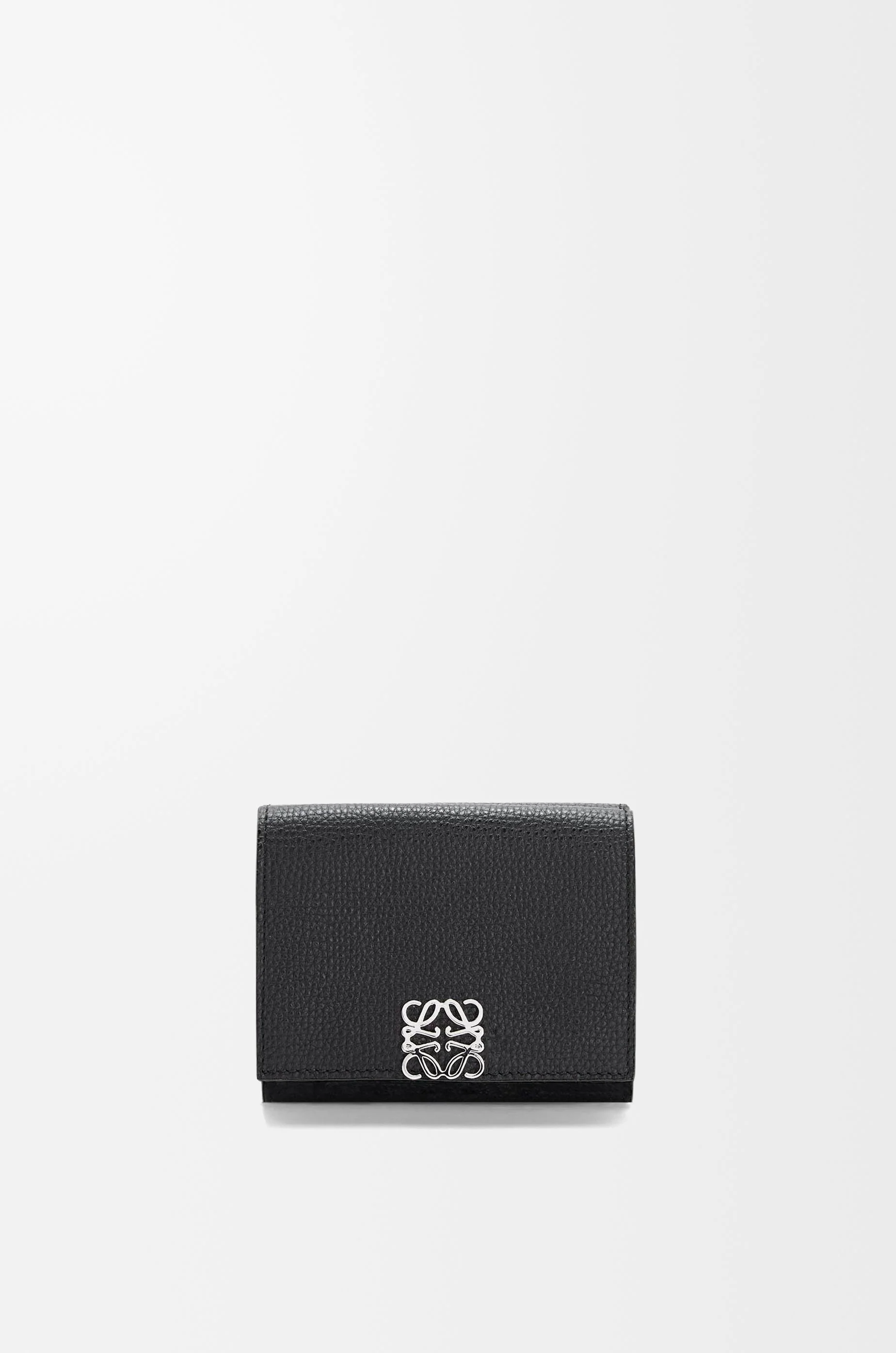 Anagram trifold wallet in pebble grained calfskin - 1
