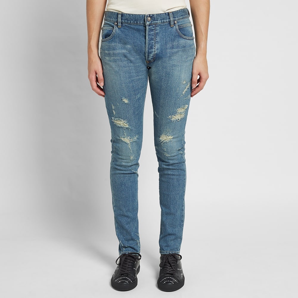 Balmain Destroyed Slim Jean - 5